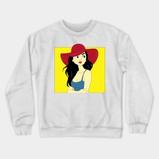 Beautiful Women T-shirt Design Crewneck Sweatshirt